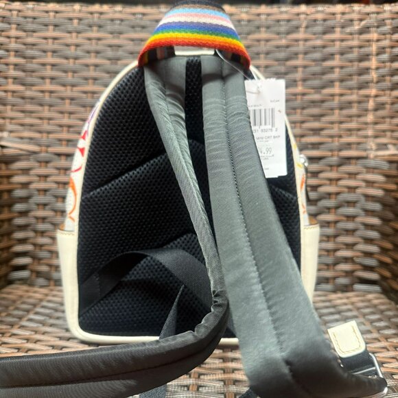 coach Mini Court Backpack In Rainbow Signature Canvas ck377 main image 9